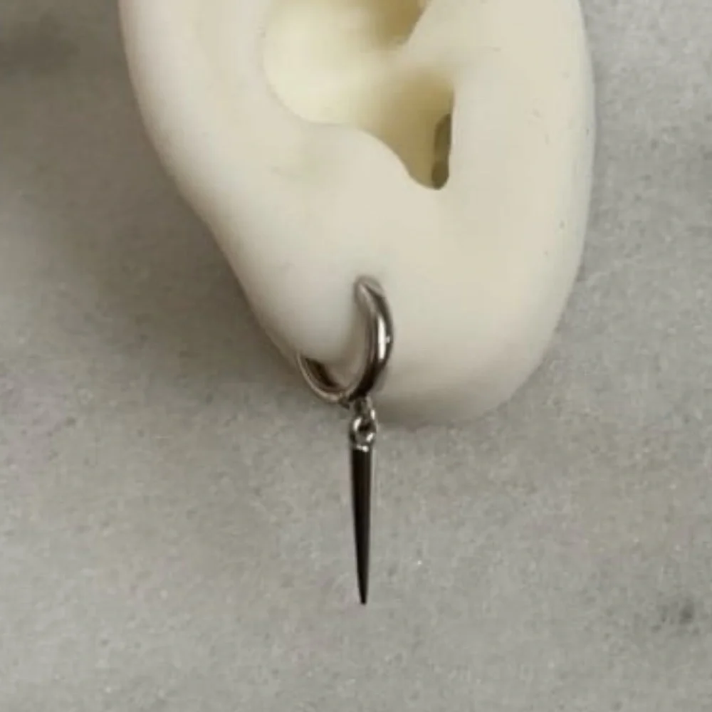 COPY - Sterling Silver Spike Huggie Hoop Earrings Brand New